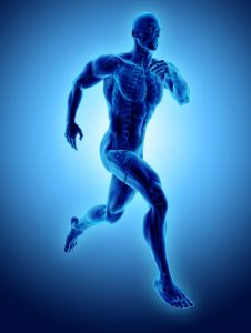 futuristic image of male running